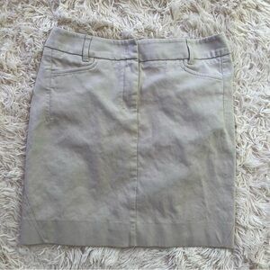 S Max Mara Design For Easy Living Beige Straight Pencil Skirt back hem zip SZ 6